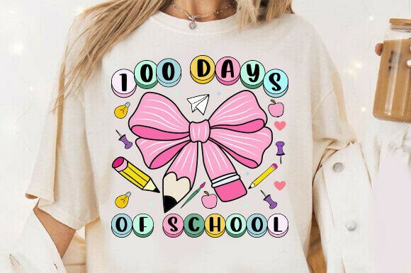100 Days of School Coquette PNG, Teacher