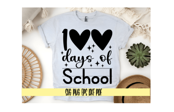 100 Days of School Hearts Graphics