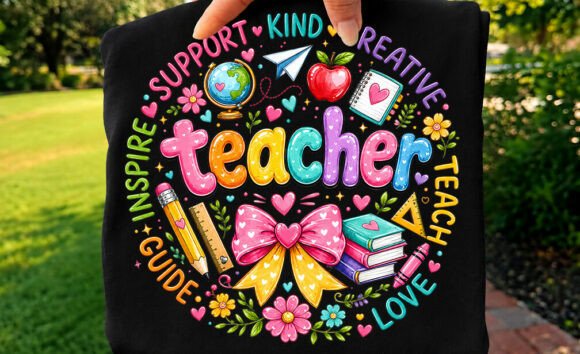 Colorful Teacher Inspire Support Shirt