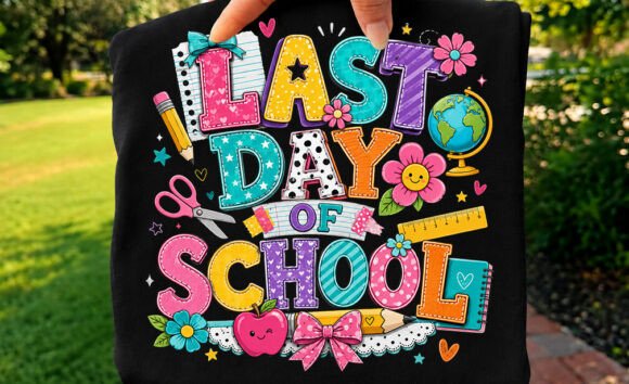 Cute Last Day of School Shirt Design PNG