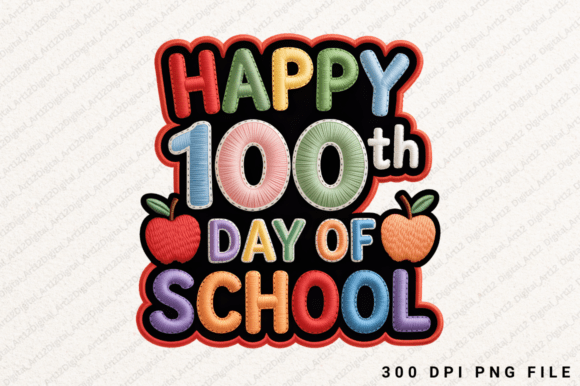 Free Happy 100th Day School Sublimation Graphics
