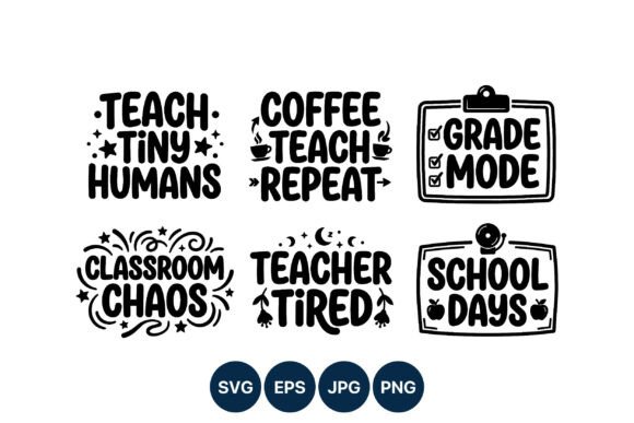 Handwritten Teacher Quotes Black White Graphics
