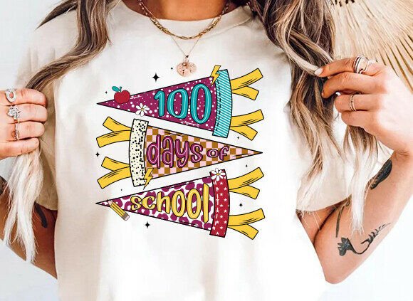 Happy 100 Days of School PNG Graphics