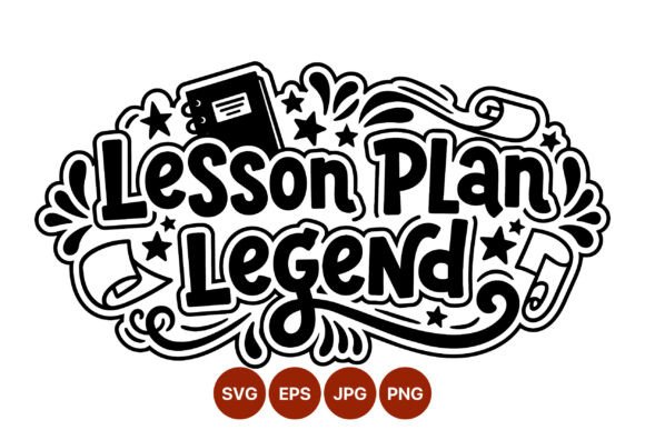 Lesson Plan Legend School Typography Graphics