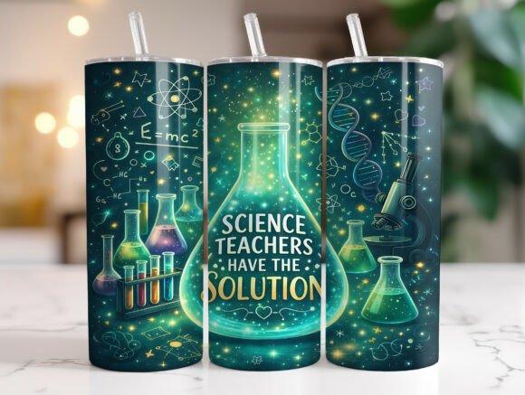 Science Teacher 20oz Tumbler Wrap Design