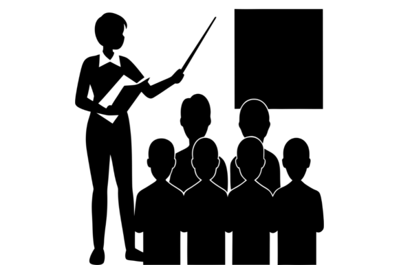 Silhouette of a Teacher Instructing: Graphics and Illustrations for Real Projects