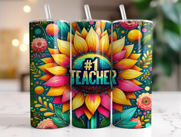 Sunflower Teacher Appreciation Tumbler Graphics