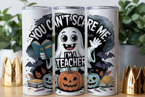 Teacher Ghost Pumpkins 20oz Tumbler Wrap