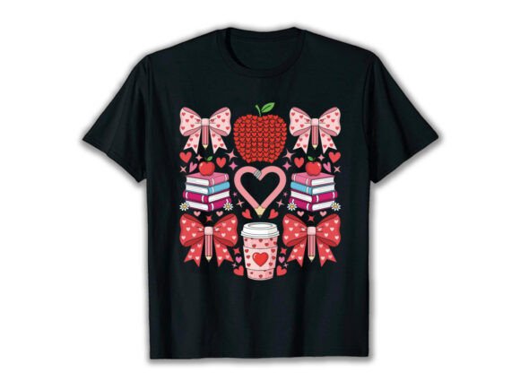Teacher Love Valentine’s Day T-Shirt Graphics